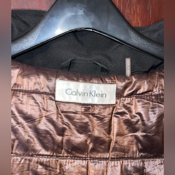 Calvin Klein Faux Fur Black Parka Jacket Women’s Small - Picture 4 of 9